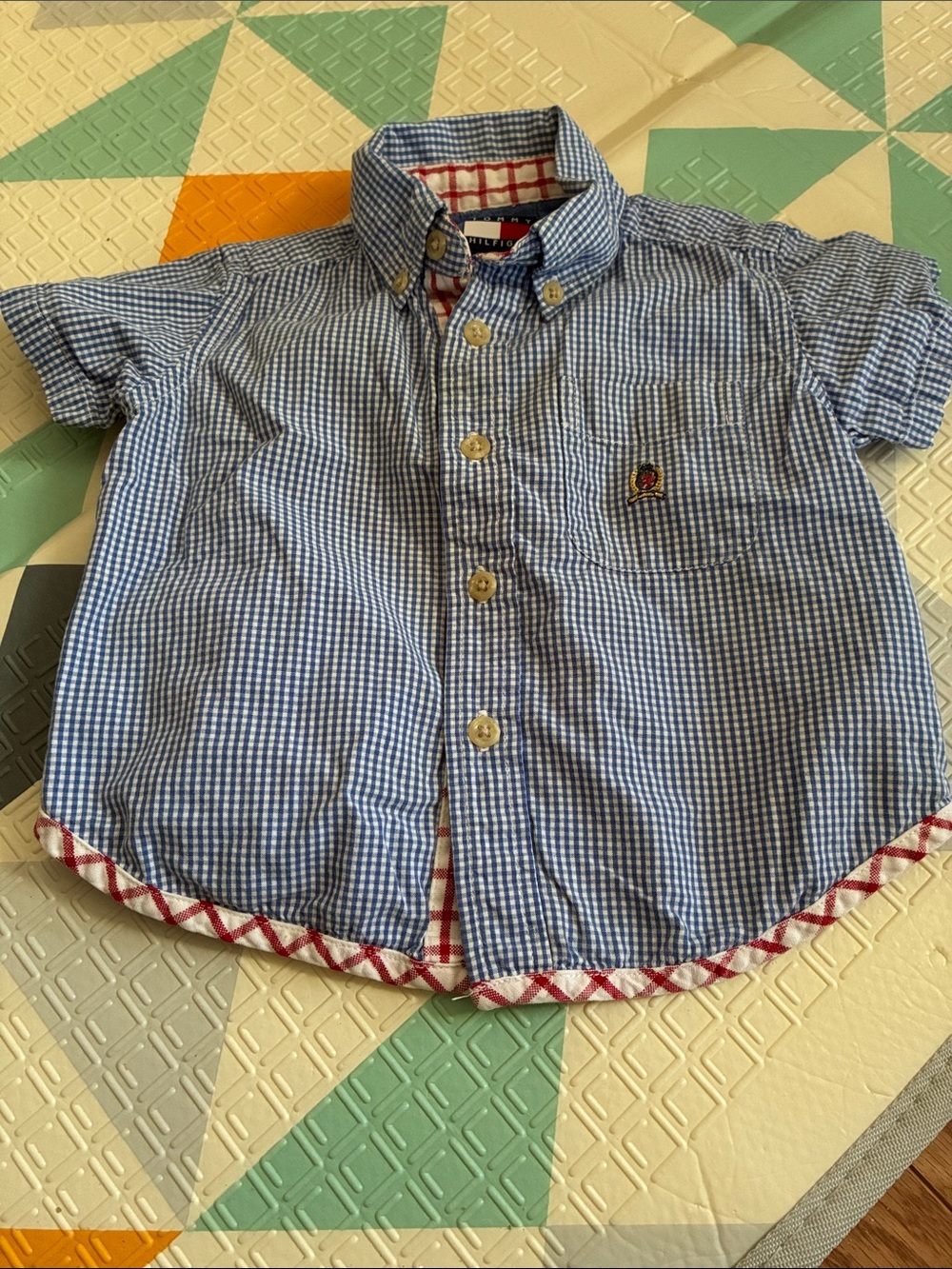 20/25$ 🧸 Blue Gingham Button-Down Kids Shirt